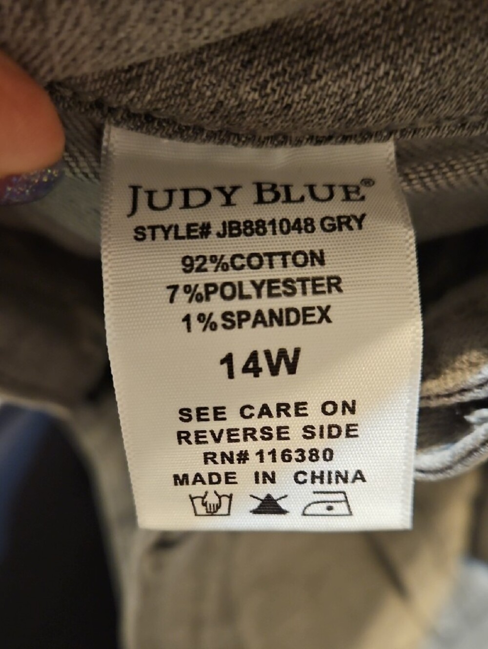 Judy Blue Light Gray Wide-Leg Flare Jeans with Front Seam Detail - Picture 10 of 10